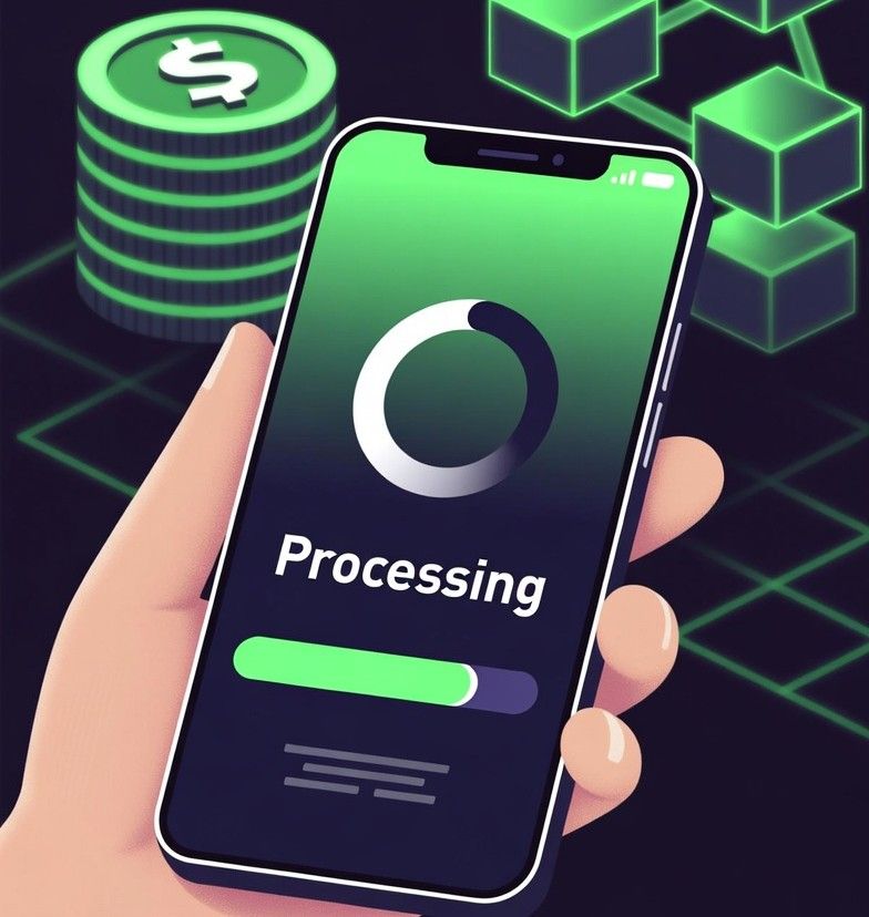 fast crypto payouts with blockchain visuals